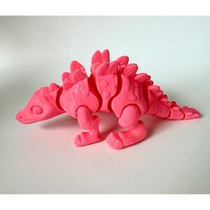 Articulated‎ Pink Dinosaur Toy 3D Printed Articulating Jointed Dragon Model